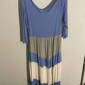 3/4 length sleeved maxi dress- Saved By The Dress